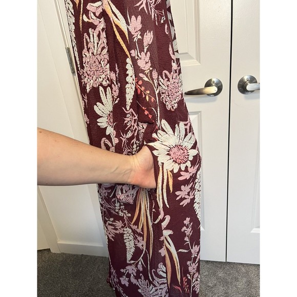 Free People Intimate Floral Duster Cover Up Open Front Lightweight Size Small S - Picture 16 of 16